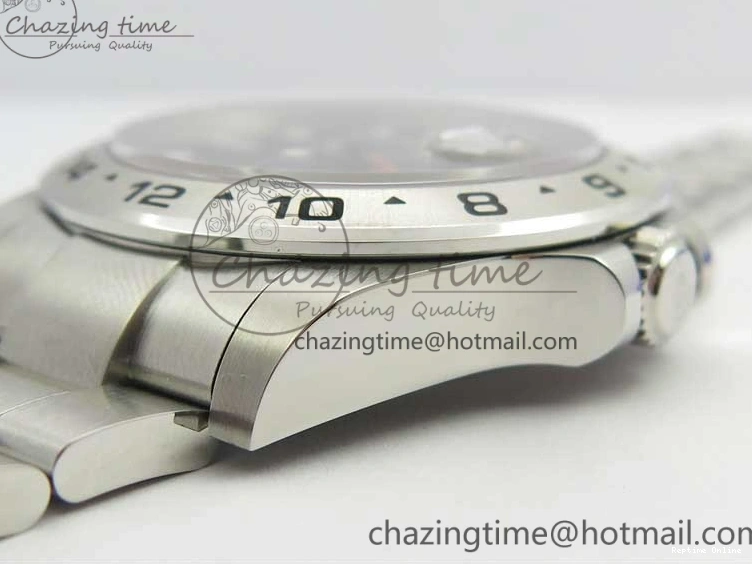 0414 Explorer II 42mm 216570 Black 904L SS GMF 1:1 Best Edition Black Dial on Bracelet A3186 (Correct Hand Stack) StreetReady 3242